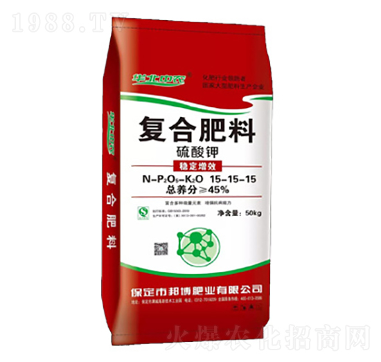 硫酸鉀穩(wěn)定增效復合肥料15-15-15-邦博肥業(yè)