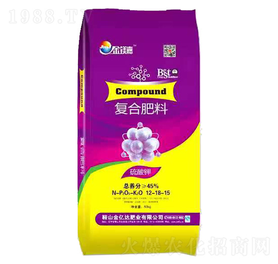 硫酸鉀復(fù)合肥料12-18-15-金每嘉-金億達肥業(yè)