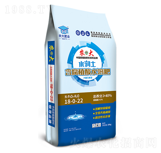 水潤土含腐植酸水溶肥-18-0-22-農(nóng)郵肥業(yè)