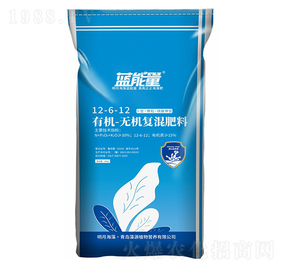 有機(jī)無機(jī)復(fù)混肥料12-6-12-藍(lán)能量-藻源植物