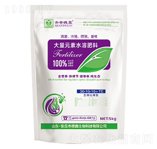袋裝大量元素水溶肥料30-10-10+TE-德鑫生物