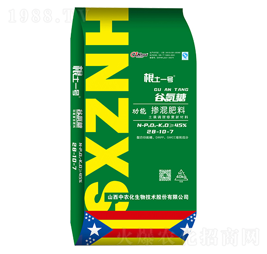 谷氨糖功能摻混肥料28-10-7-根土一號-中農(nóng)化