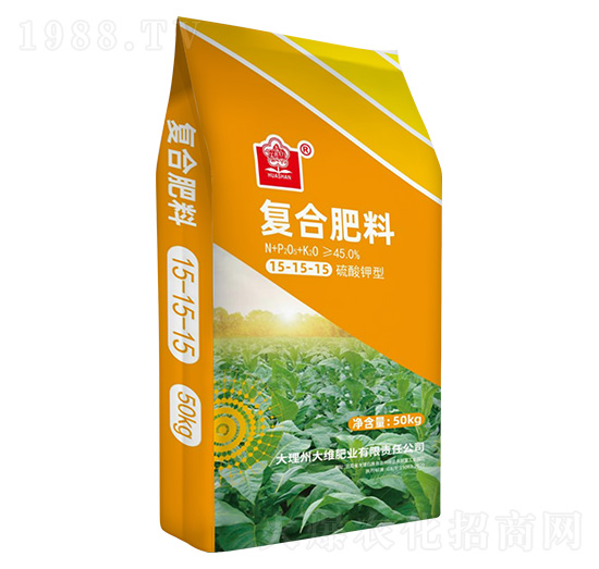 煙草專(zhuān)用硫酸鉀型復(fù)合肥料15-15-15-花山-大維肥業(yè)