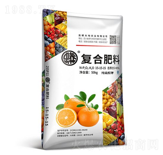 50kg純硫酸鉀復(fù)合肥料15-15-15-蟒牌-農(nóng)技小院