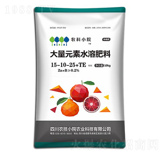 大量元素水溶肥料15-10-25+TE-農技小院