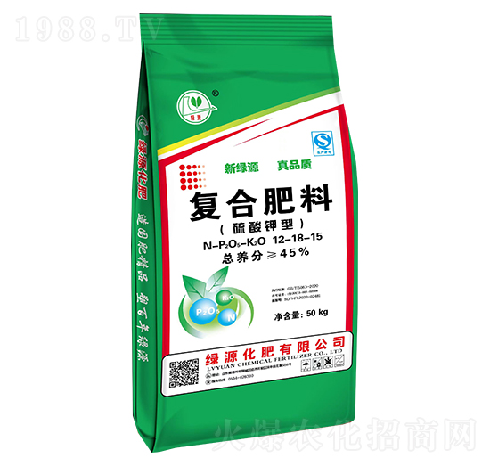 硫酸鉀型復合肥料12-18-15-綠源化肥