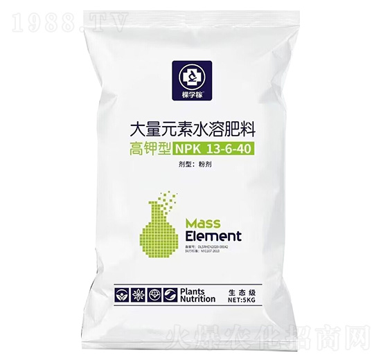 高鉀型大量元素水溶肥料13-6-40-棵學稼
