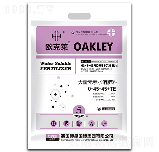 大量元素水溶肥料0-45-45+TE-歐克萊-森正達(dá)生物