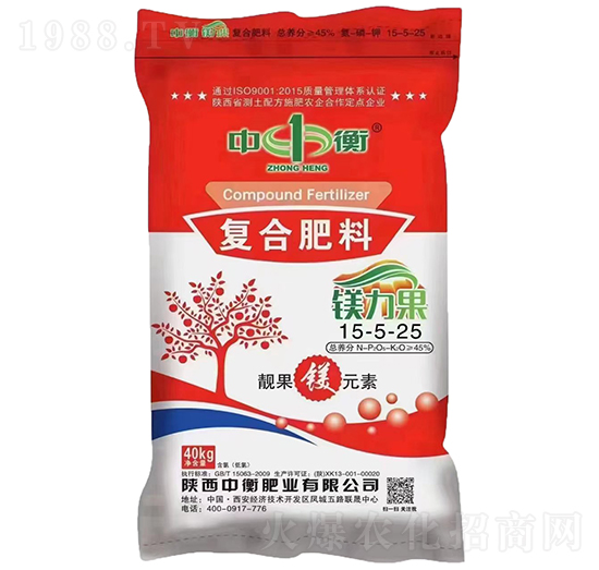 鎂力果復合肥料15-5-25（低氯）-中衡
