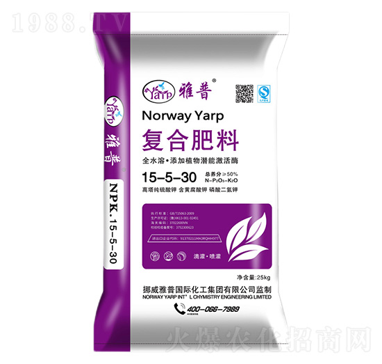 復合肥料15-5-30-雅普-久利生物