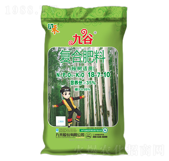 桉樹適用復合肥料18-7-10-九谷-九禾