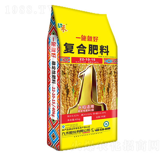 水稻適用復(fù)合肥料22-10-5-一施就好-九禾