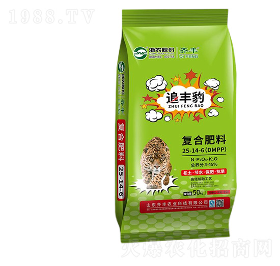 50kg高塔熔融復(fù)合肥料25-14-6（DMPP）-追豐豹-齊豐農(nóng)業(yè)