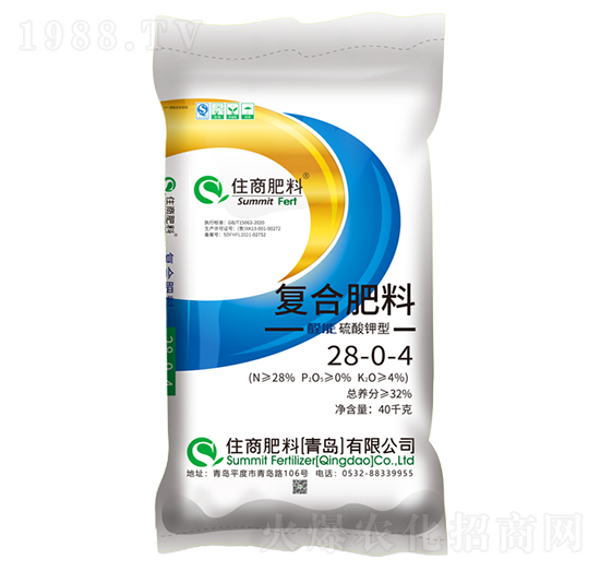 脲醛緩釋復(fù)合肥料28-0-4-住商肥料