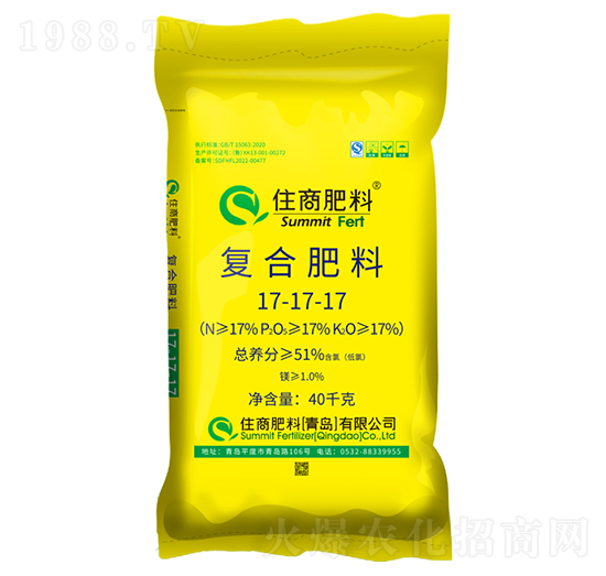 氯化鉀型復(fù)合肥料17-17-17-住商肥料