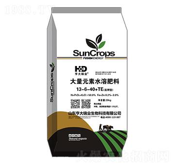 高鉀型大量元素水溶肥13-6-40+TE-亨大錦業(yè)