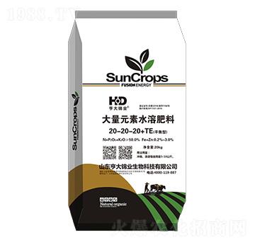20kg平衡型大量元素水溶肥20-20-20+TE-亨大錦業(yè)
