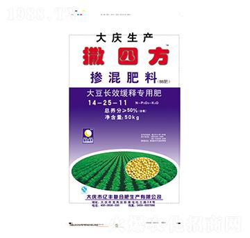 大豆長效緩釋摻混肥料14-25-11-撒四方-億豐