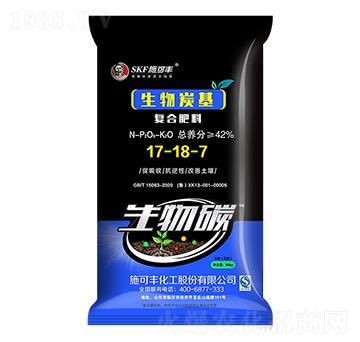 50kg生物炭基復合肥料17-18-7-生物碳-施可豐