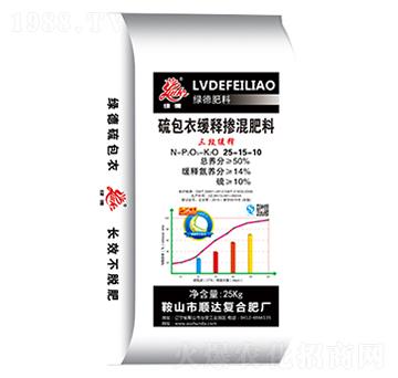 硫包衣緩釋摻混肥料25-15-10-綠德-順達