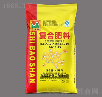 40kg高濃度硫酸鉀復(fù)合肥料14-16-15-石寶山-富升化工