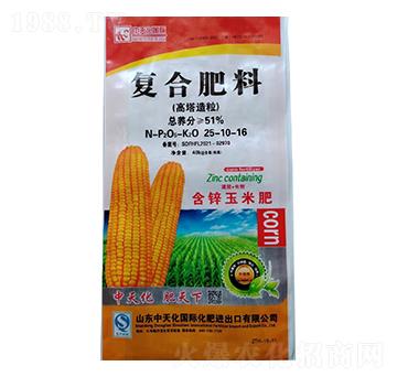 含鋅玉米專用高塔造粒復(fù)合肥料25-10-16-中農(nóng)農(nóng)資